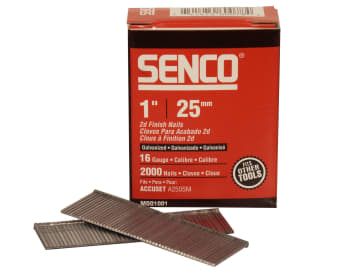 Straight Brad Nails Galvanised 16G x 25mm (Pack 2000)                           