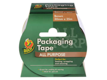 Duck Tape® Packaging Tape 50mm x 25m Brown                                      