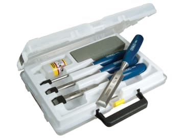 5002 Bevel Edge Chisel & Oilstone Set, 6 Piece                                  