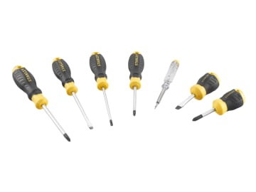 CUSHION GRIP™ Screwdriver Set, 6 Piece + Voltage Tester                         