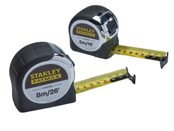 FatMax® Chrome Pocket Tapes 5m/16ft & 8m/26ft (Twin Pack)                       