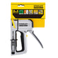 Stanley Fanmax 2-in-1 nail gun with its original yellow and black retail packaging, shown on a solid white background.