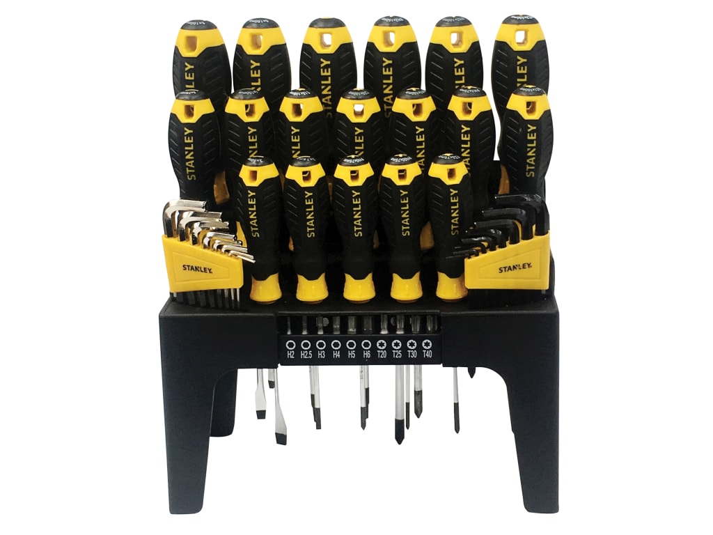 Screwdriver Set in Rack, 44 Piece                                               