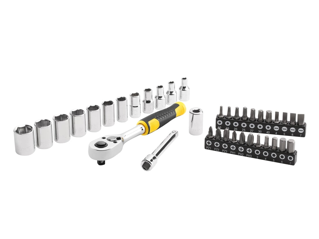 1/4in Compact Socket Set, 37 Piece
