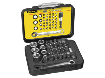1/4in Drive Bit & Socket Set of 39 + Ratchet End                                