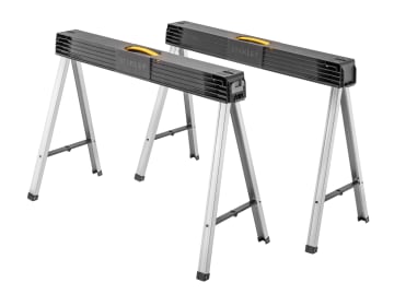 Folding Metal Leg Sawhorses (Twin Pack)                                         