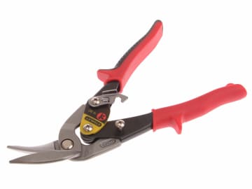 Red Offset Aviation Snips Left Cut 250mm (10in)                                 