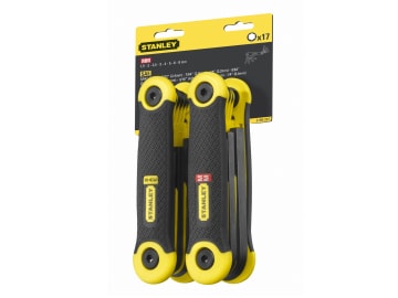 Metric & Imperial Folding Hexagon Key Set, 17 Piece                             