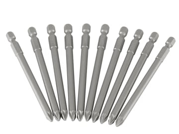 Pozidriv Power Bits PZ2 x 100mm (Box 10)                                        