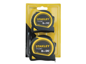 Tylon™ Pocket Tapes 5m/16ft + 8m/26ft (Twin Pack)                               