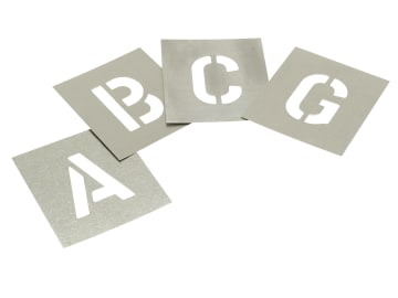 Set of Zinc Stencils - Letters 1in                                              