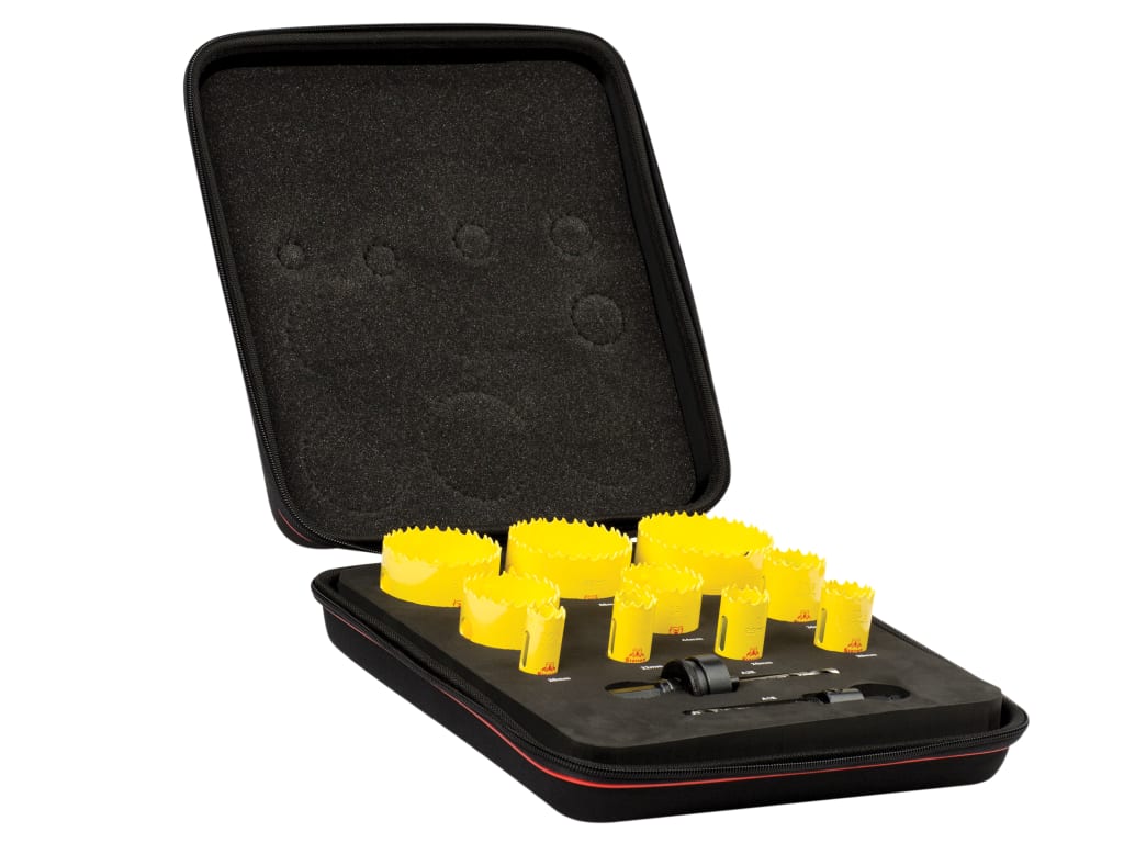 KDC10021 Deep Cut Bi-Metal Deluxe Electrician's Holesaw Kit, 12 Piece           
