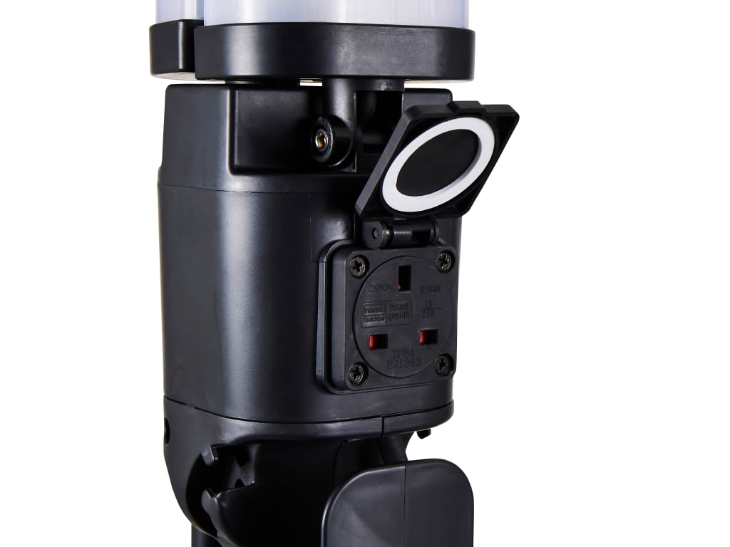 Area Tower Light with Outlet Socket 8600 Lumens