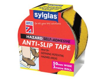Anti-Slip Tape 50mm x 3m Black & Yellow Hazard                                  