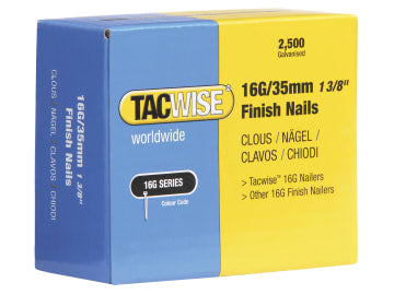 16 Gauge Straight Finish Nails 35mm (Pack 2500)                                 