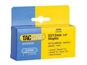 53 Light-Duty Staples 12mm (Type JT21  A) (Pack 2000)                           
