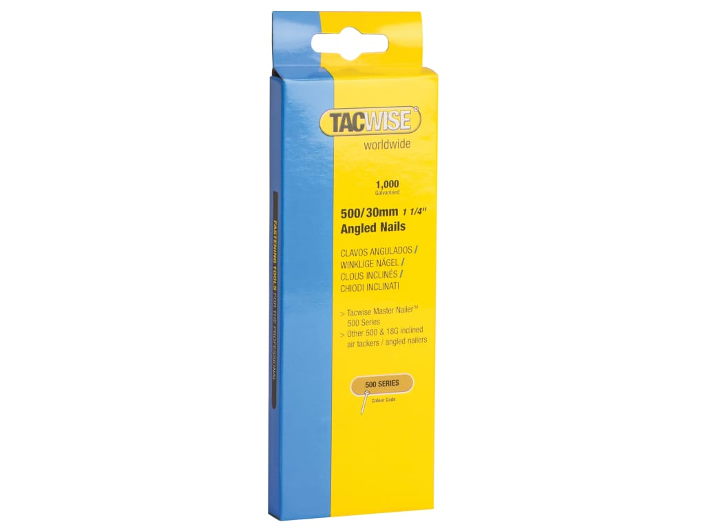 500 18 Gauge 30mm Angled Nails (Pack 1000)                                      