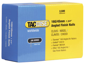 16G Angled Finish Nails 45mm for DC618K (Pack 2500)                             