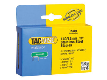 140 Stainless Steel Staples 12mm (Pack 2000)                                    