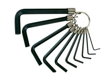 Imperial Hexagon Key Set on Ring, 10 Piece (1/16-3/8in)                         