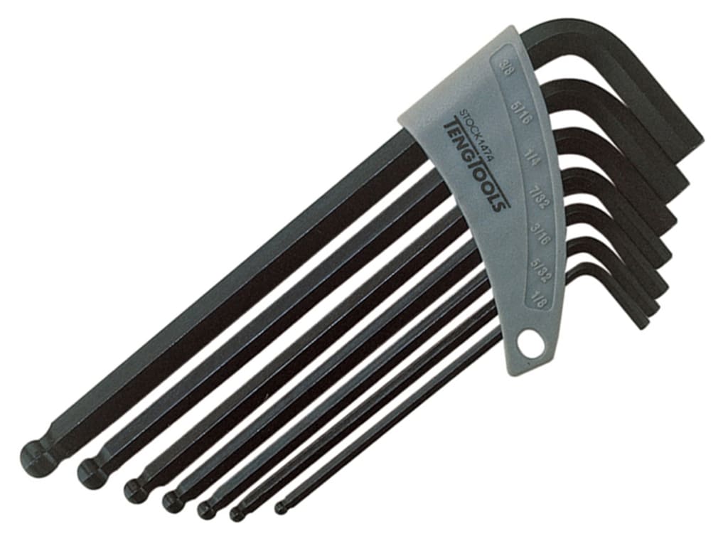 Imperial Ball Point Hexagon Key Set, 7 Piece (1/8-3/8in)                        