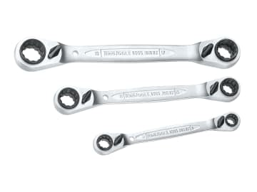 Multi Ratchet Ring Spanner Set of 3 8-19mm                                      