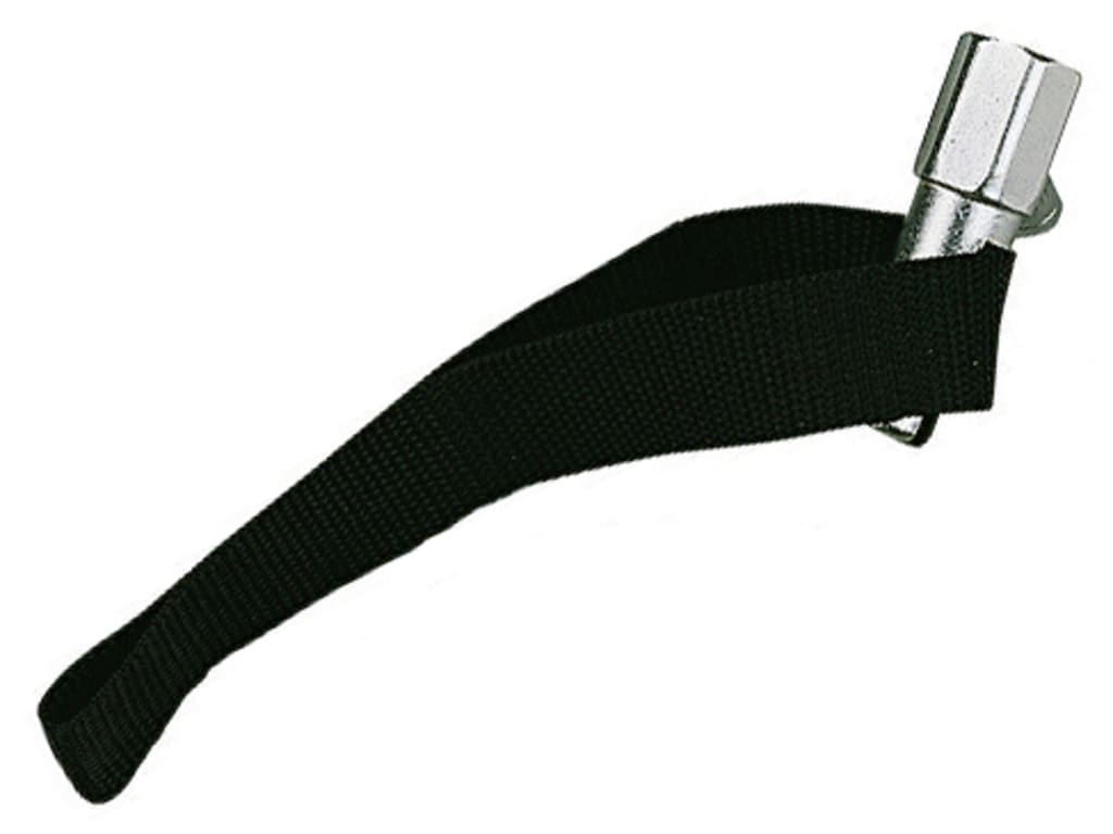 9110 Oil Filter Wrench Web Strap 130mm Cap 1/2in Drive                          