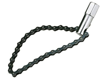 9120 Oil Filter Wrench chain strap 120mm Cap 1/2in Drive                        