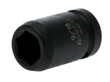 Impact Socket Hexagon 6-Point 1/2in Drive 9/16in                                