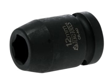 Impact Socket Hexagon 6-Point 1/2in Drive 12mm                                  