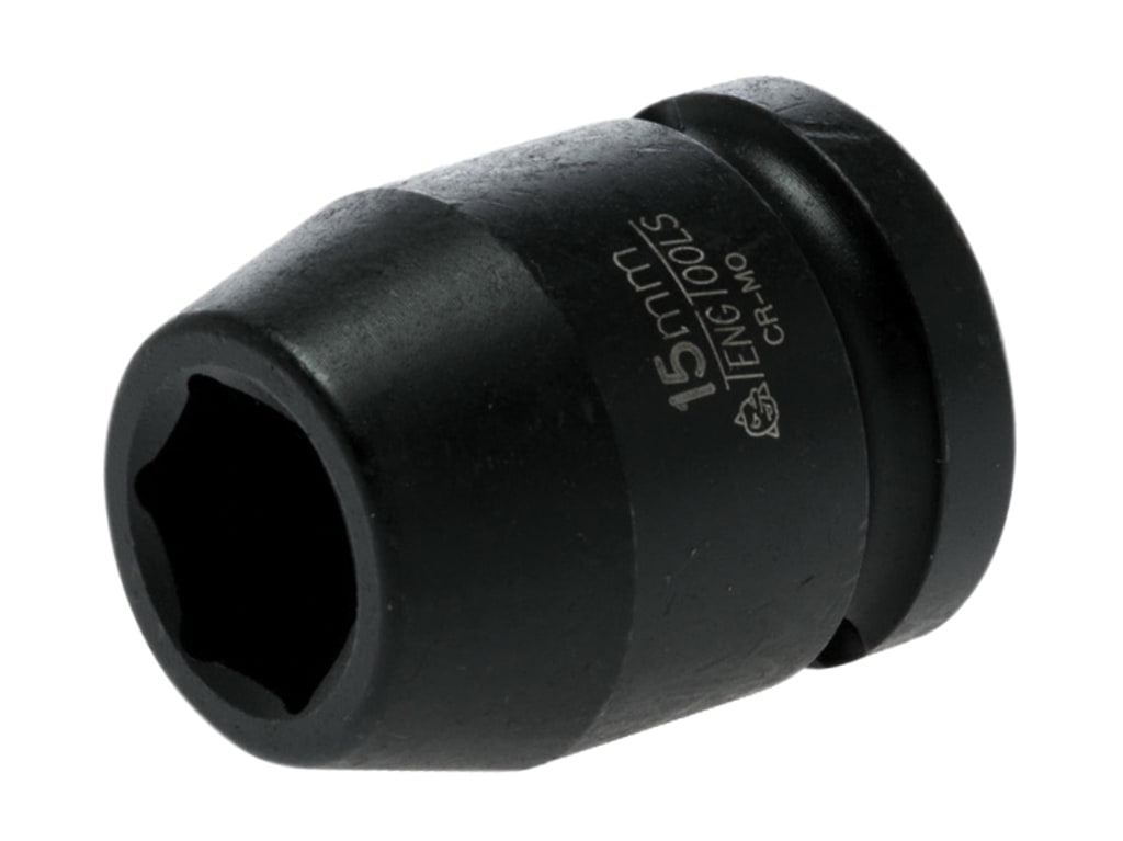 Impact Socket Hexagon 6-Point 1/2in Drive 15mm                                  