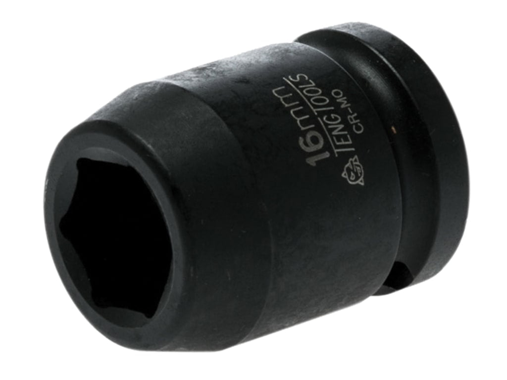 Impact Socket Hexagon 6-Point 1/2in Drive 16mm                                  