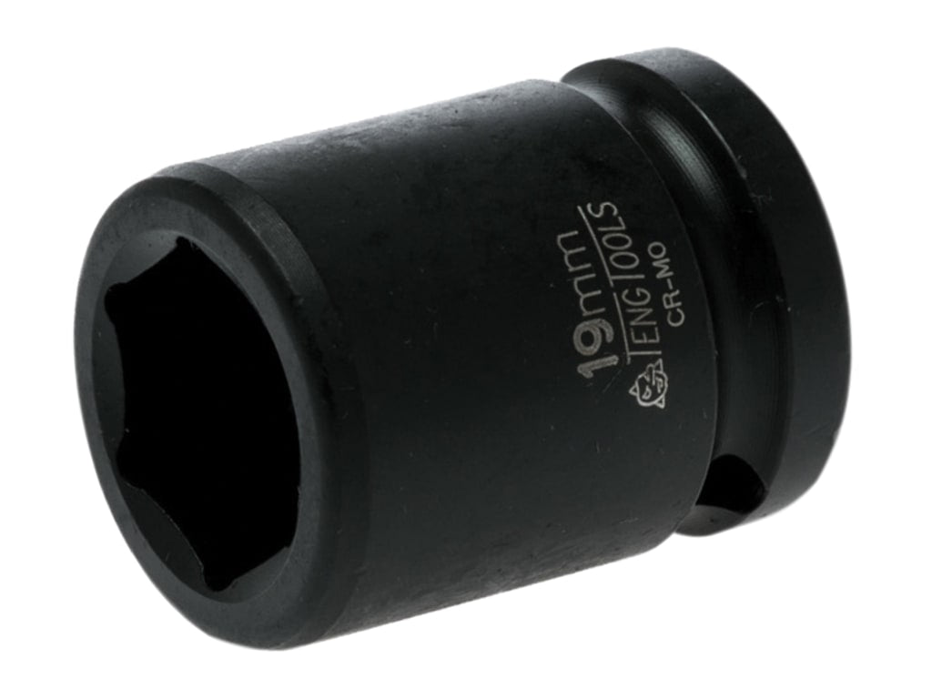Impact Socket Hexagon 6-Point 1/2in Drive 19mm                                  