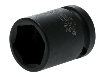 Impact Socket Hexagon 6-Point 1/2in Drive 21mm                                  