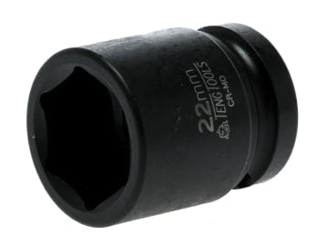 Impact Socket Hexagon 6-Point 1/2in Drive 22mm                                  