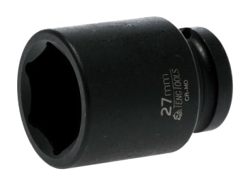 Impact Socket Hexagon 6-Point 1/2in Drive 27mm                                  