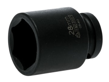 Impact Socket Hexagon 6-Point 1/2in Drive 28mm                                  