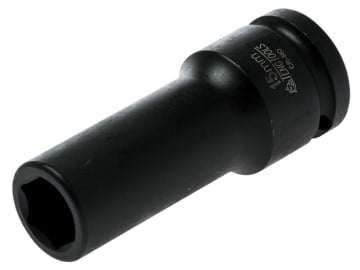 Deep Impact Socket Hexagon 6-Point 1/2in Drive 15mm                             