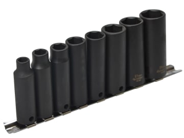 3/8in Drive 9386 Deep Impact Socket Set, 8 Piece                                