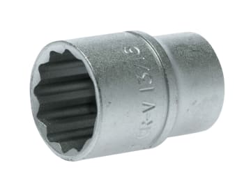 Bi-Hexagon Socket 12-Point Regular A/F 1/2in Drive 13/16in                      