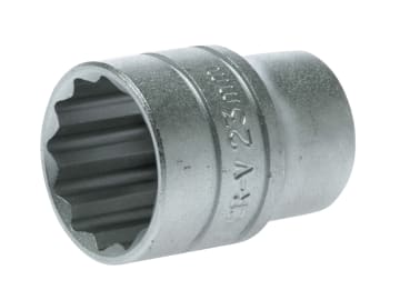 Bi-Hexagon Socket 12-Point 1/2in Drive 23mm                                     