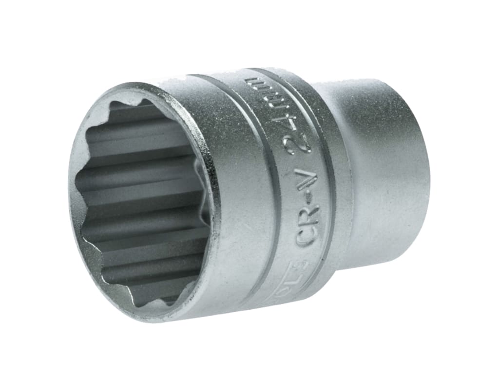 Bi-Hexagon Socket 12-Point 1/2in Drive 24mm                                     