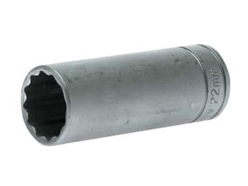 Bi-Hexagon Socket Deep 12-Point 1/2in Drive 22mm                                