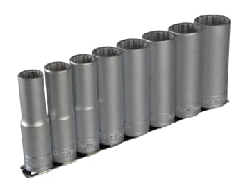 1/2in Drive M1207 Socket Clip Rail Set, 8 Piece                                 