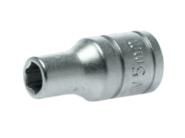Hexagon Socket 6 Point Regular 1/4in Drive 5mm                                  