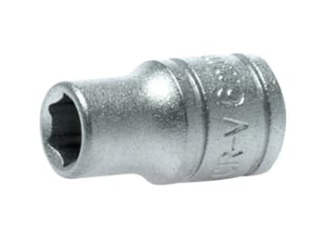 Hexagon Socket 6 Point Regular 1/4in Drive 6mm                                  