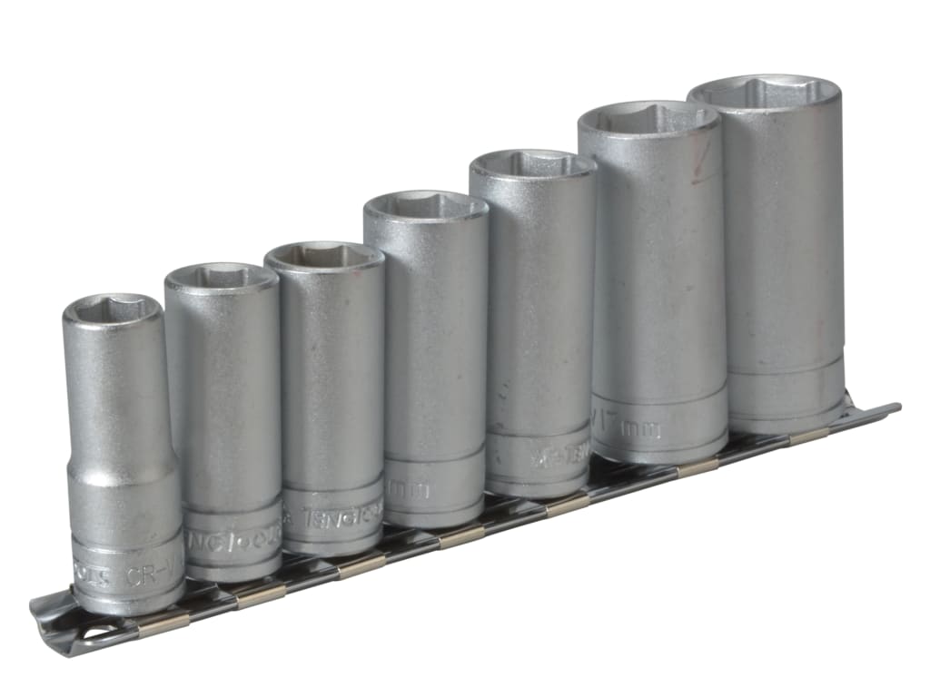 M3807 Socket Clip Rail Set of 7 Metric 3/8in Drive                              