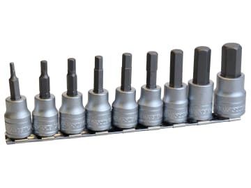 M3812 Socket Clip Rail Hex Socket Metric 3/8in Drive                            