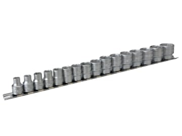 M3816 Socket Clip Rail Set of 16 Metric 3/8in Drive                             