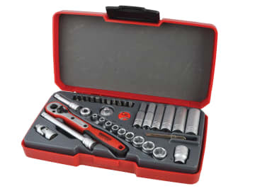 T1436 Socket Set of 36 Metric 1/4in Drive                                       